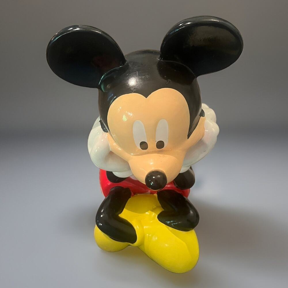 Disney Fab New York NY Mickey Mouse Ceramic Glass Piggy Coin Bank Jar - Picture 3 of 8